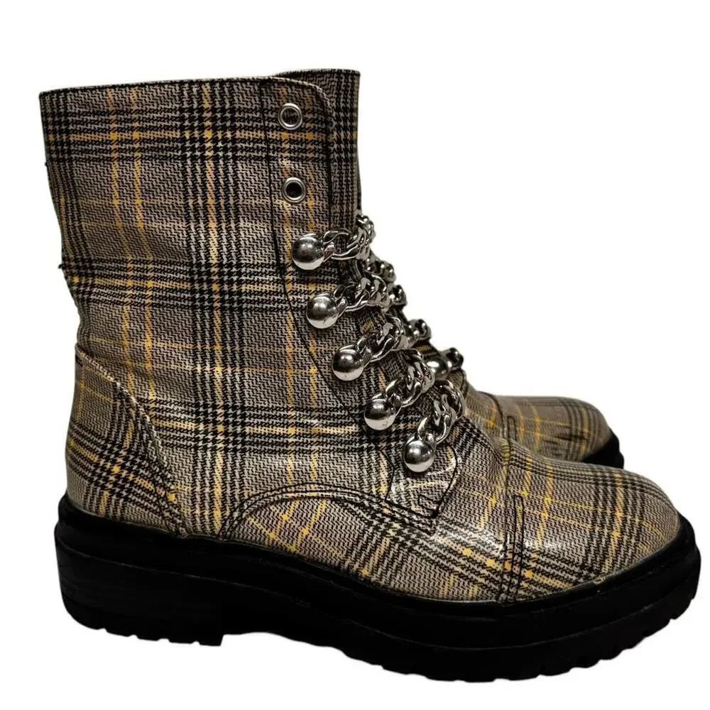 Circus by Sam Edelman Women's Gili Fashion Boot, Yellow Multi Zip Up Size 6.5